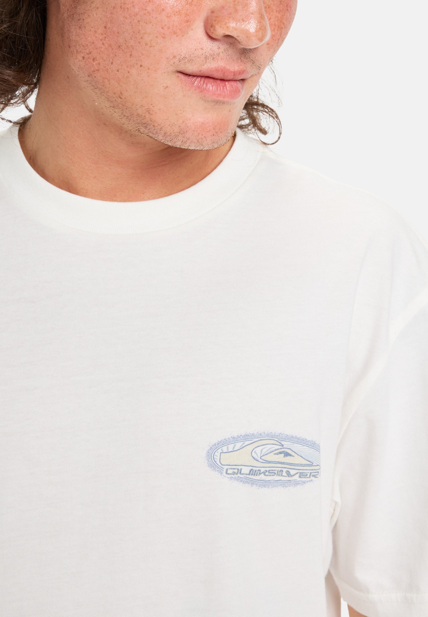 Quiksilver EVO BORDER LINES - T-shirt met print - sneeuwwit