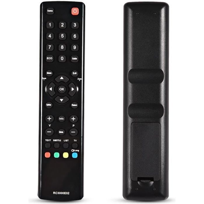 Mando a distancia - TCL - RC3000E02 - Negro - 21,5 cm - Sencillo