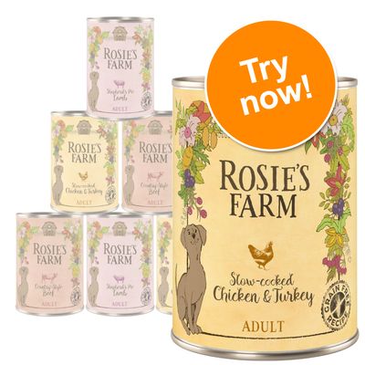 Confezioni assortite di prova per adulti Rosie's Farm - 6 x 400 g