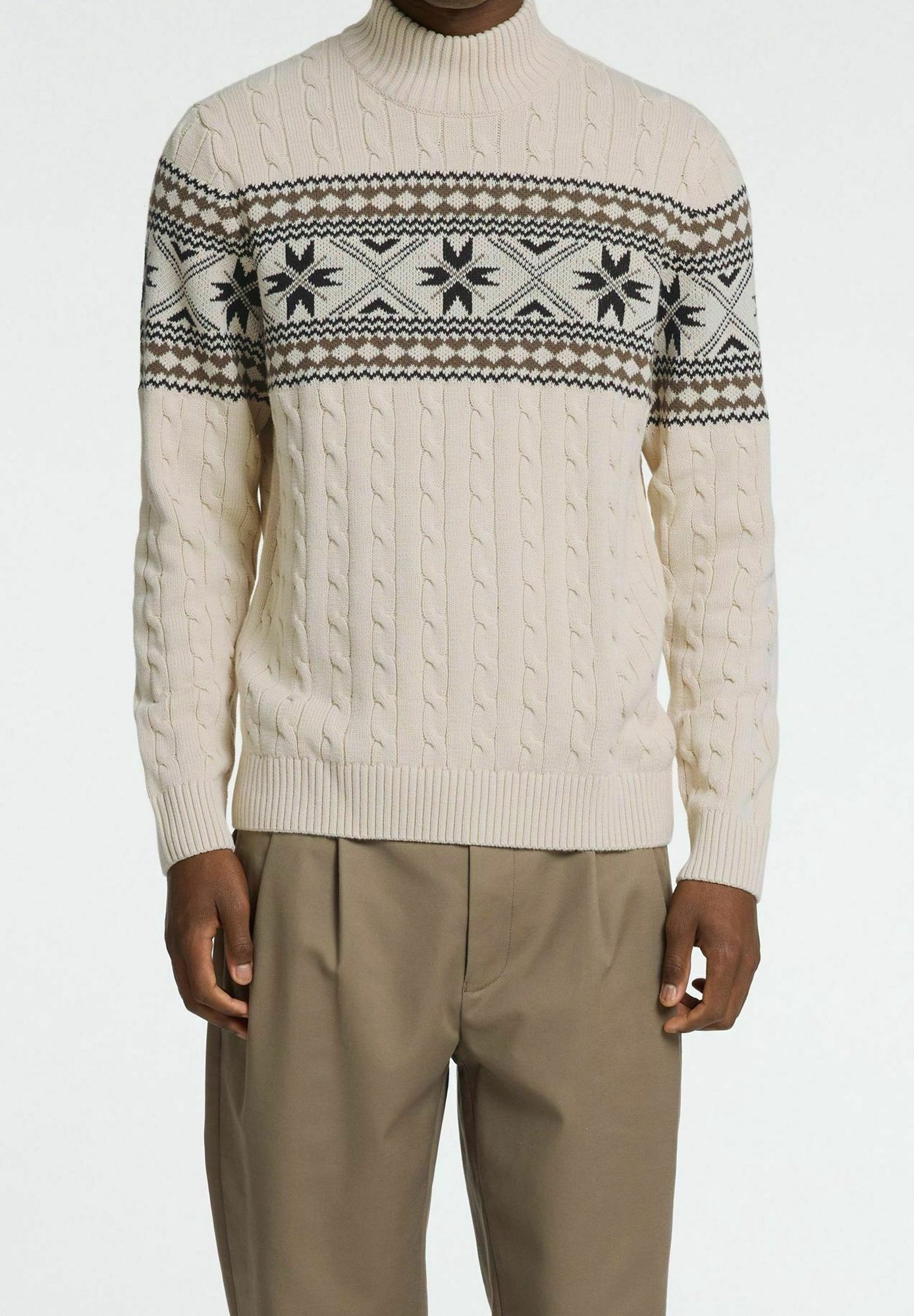 Pull Selected Homme - blanc cassé