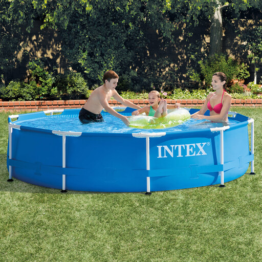 Piscina Redonda Metal Frame Intex 305x76 Cm 4485 Litros + Depuradora