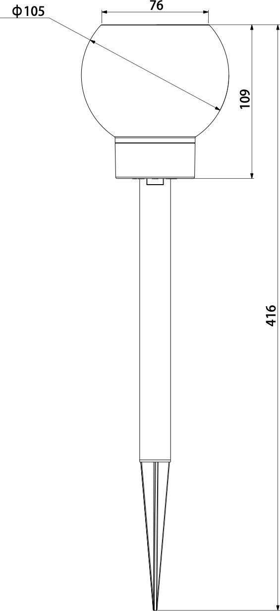 Solarlaterne - GALIX - G2625 - Natürlicher Flammeneffekt - 12 SMD-LEDs - Bernstein - Ø 10,5 cm - H 41 cm - 4 Lumen