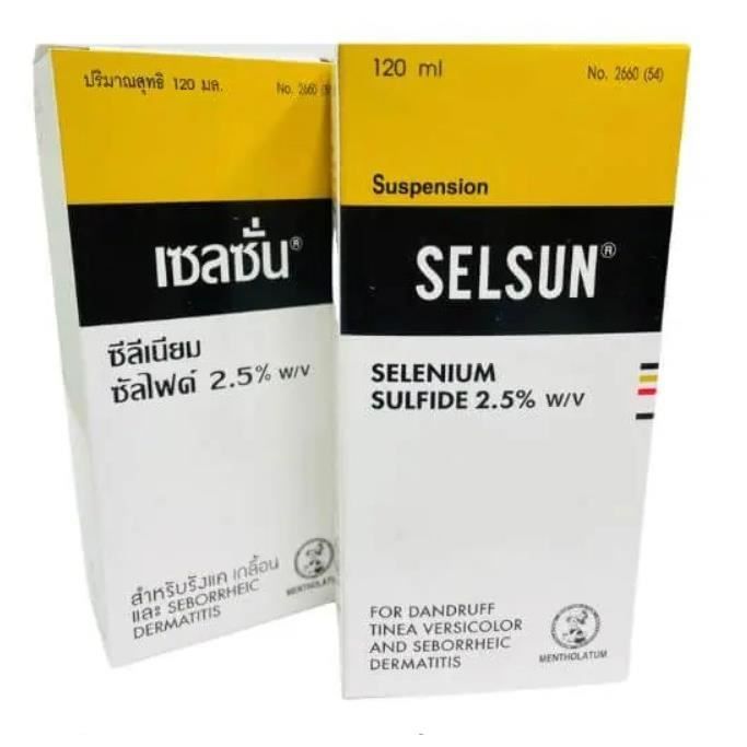 Shampooing antipelliculaire - Selsun sulfure 2,5% - 2 x 120 ml - Anti-pellicules - Anti-chute cheveux