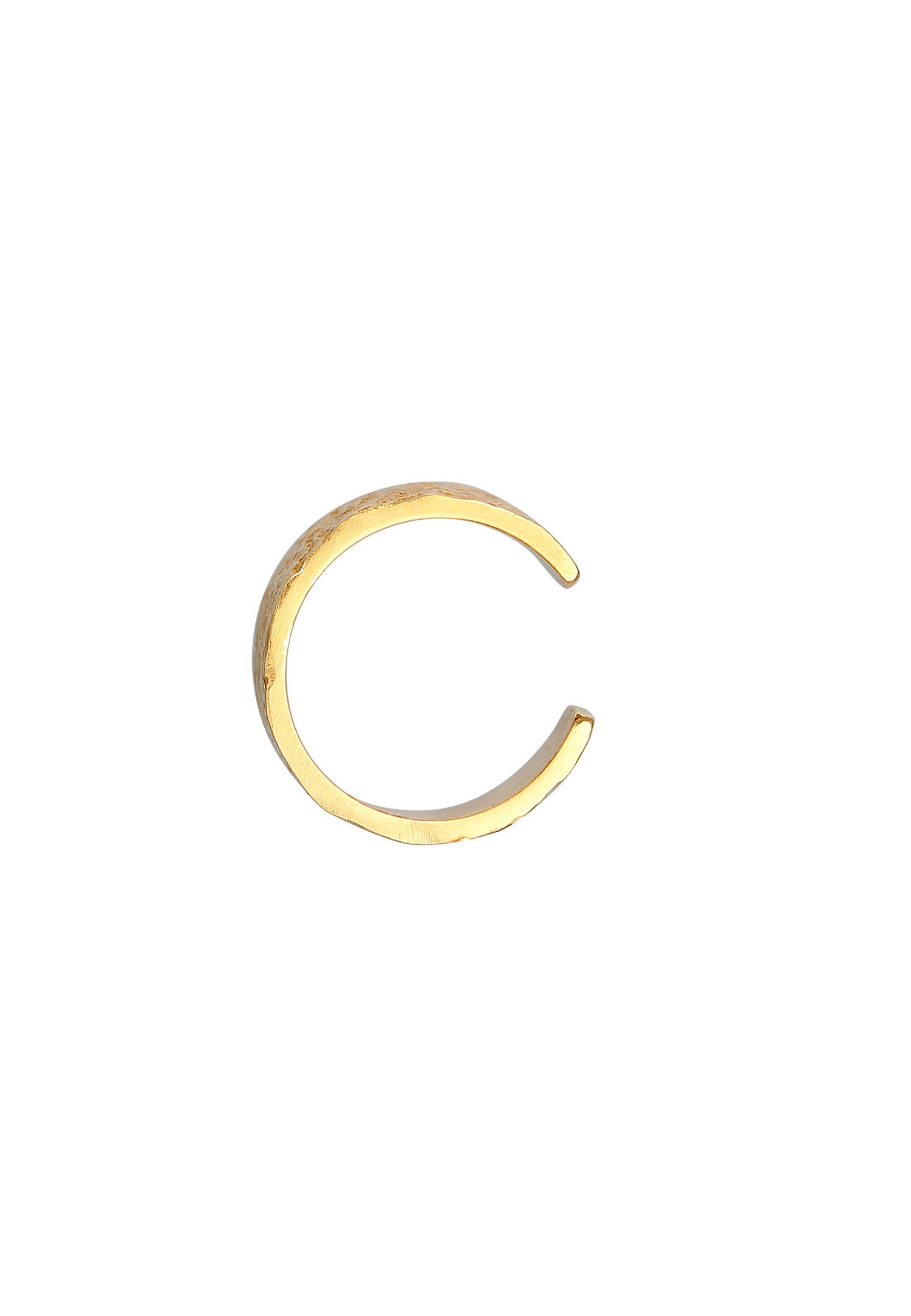 Elli Femmes Earcuff Large Martelé en Argent Sterling 925