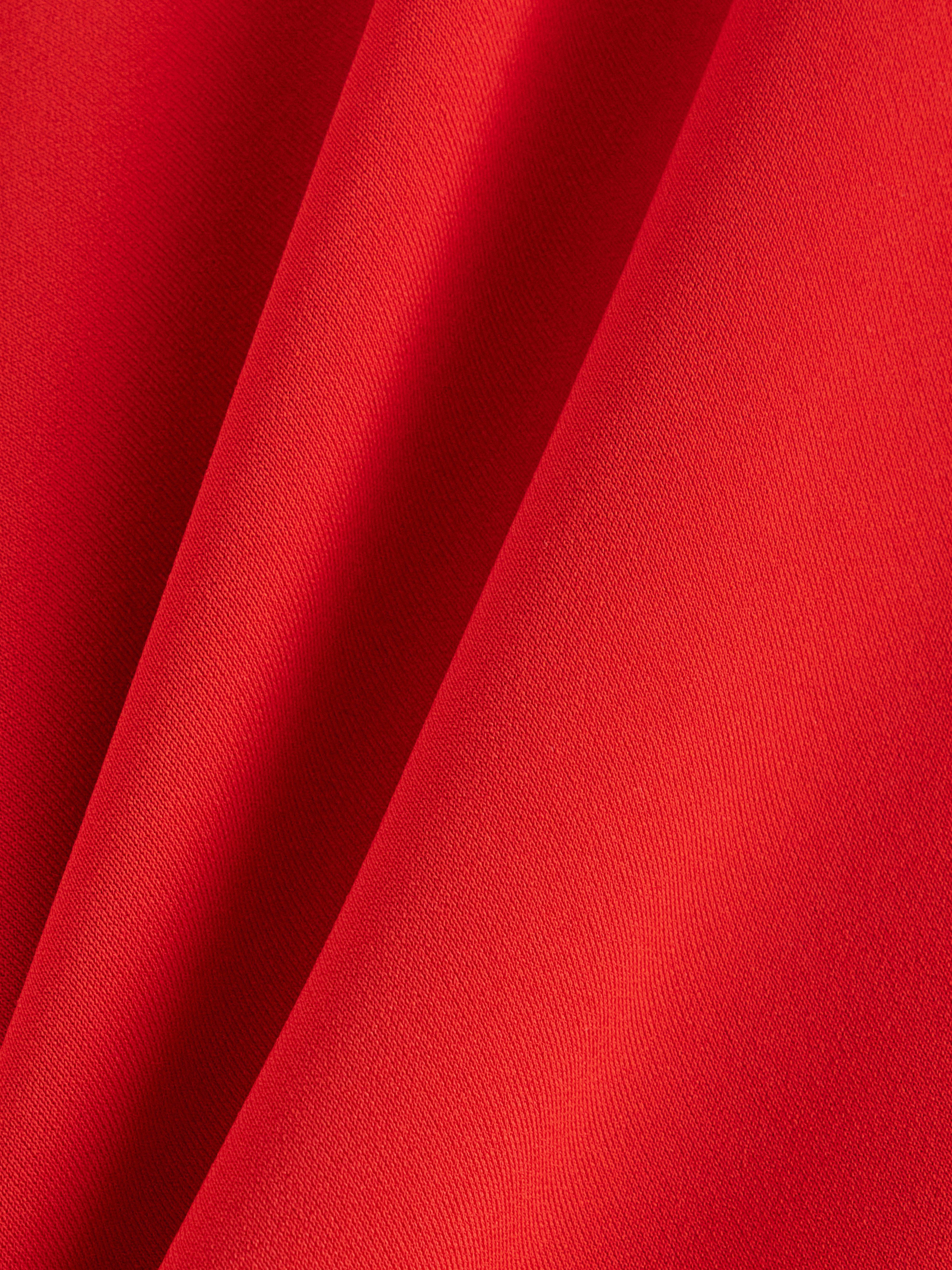 Vestido midi con detalle de lazo, rojo oscuro.