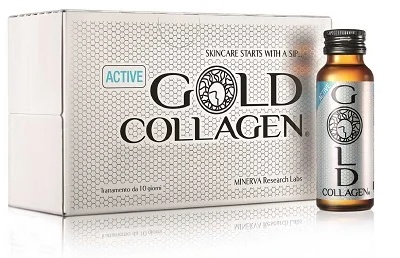COLLAGÈNE D'OR Complément alimentaire actif contenant du collagène d'or 10 flacons