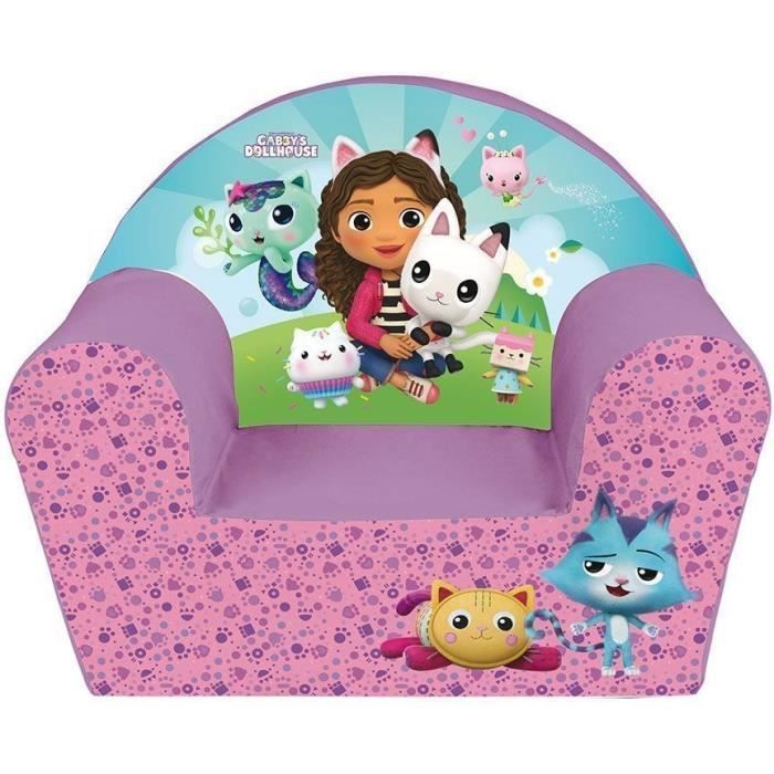 Silla infantil del Club de Gabby y la Casa Mágica - Casa de la Diversión - Rosa - 52 x 33 x 42 cm (ancho x profundidad x alto)