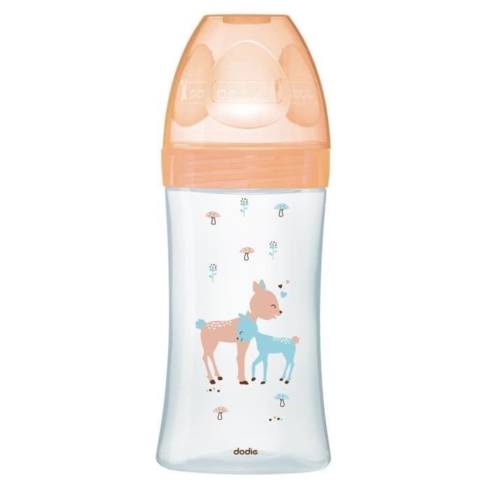 Dodie Sensation+ Anti-kolik Glasbabyflaske +0m Beige Fawn 270ml