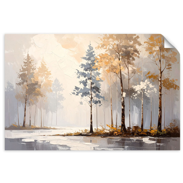 Naklejka na ścianę do salonu sypialni Feeby Las Drzewa Krajobraz 30x20