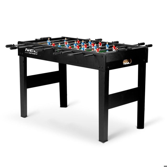 Tafelvoetbaltafel - JANSHOP - 118x61x79 cm - Zwart - NS-805 - Duurzame figuren - Rubberen stootranden