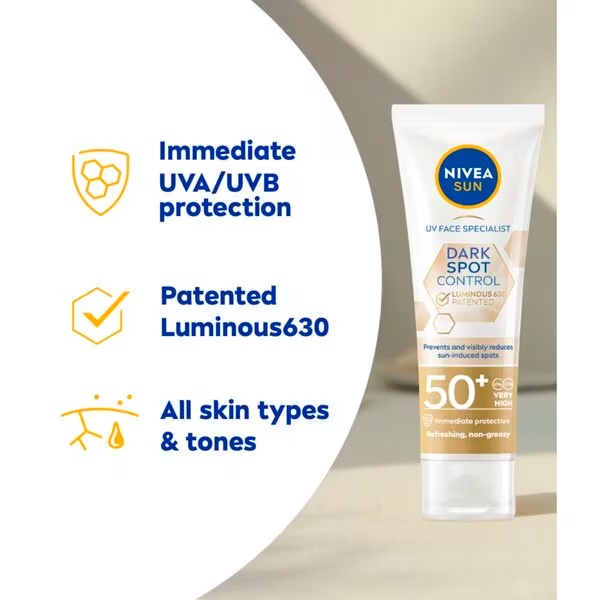 NIVEA Sun Luminous630 krema proti mozoljem SPF50+, 40 ml