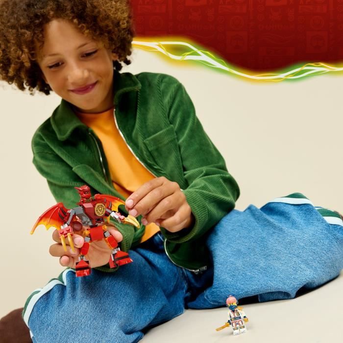 LEGO NINJAGO 71851 Battle Pack: Mech Drago di Kai - Giocattolo da costruzione per bambini dai 6 anni in su
