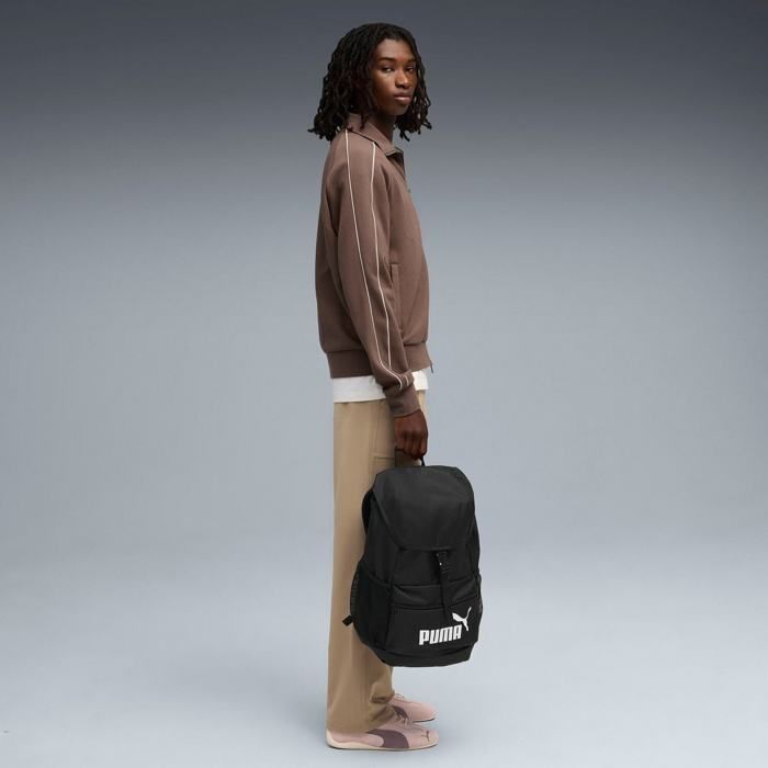 Mochila negra PUMA para mujer y hombre - Mochila con capucha Phase Puma negra 315349