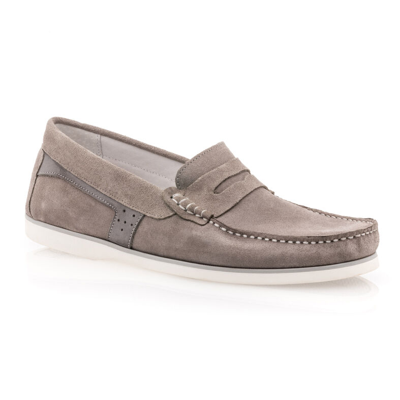 Mocasines/zapatos náuticos grises para hombre