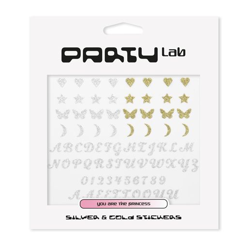 Samolepky Party Lab Strieborné a zlaté Líčenie pre špeciálne efekty a charakterizáciu