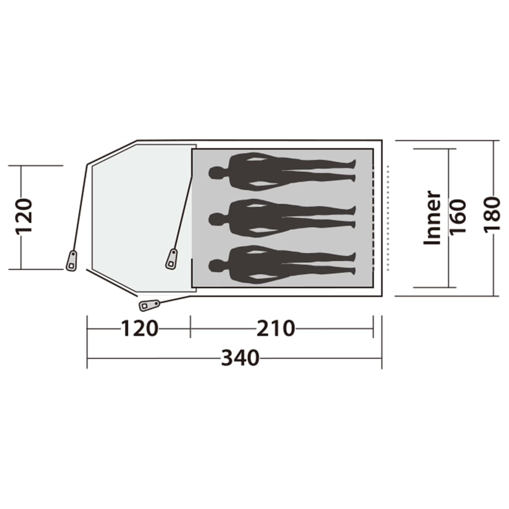 Easy Camp Blazar 300 3-Personen-Zelt