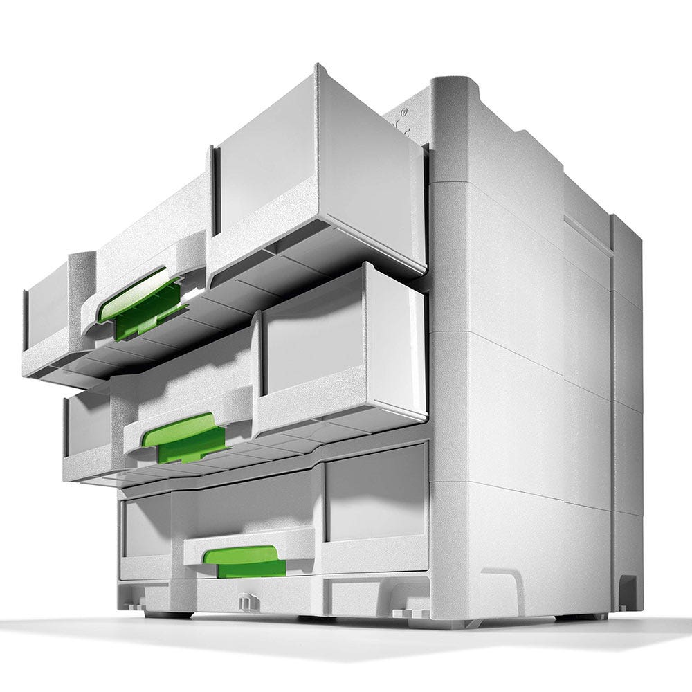 Caixa organizadora FESTOOL Sortainer T-Loc com 3 gavetas
