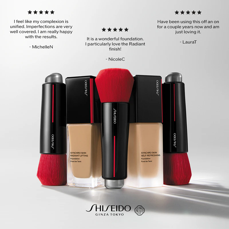 Base de Lifting Radiante Shiseido Synchro Skin com Efeito Lifting Iluminador Avançado FPS 30