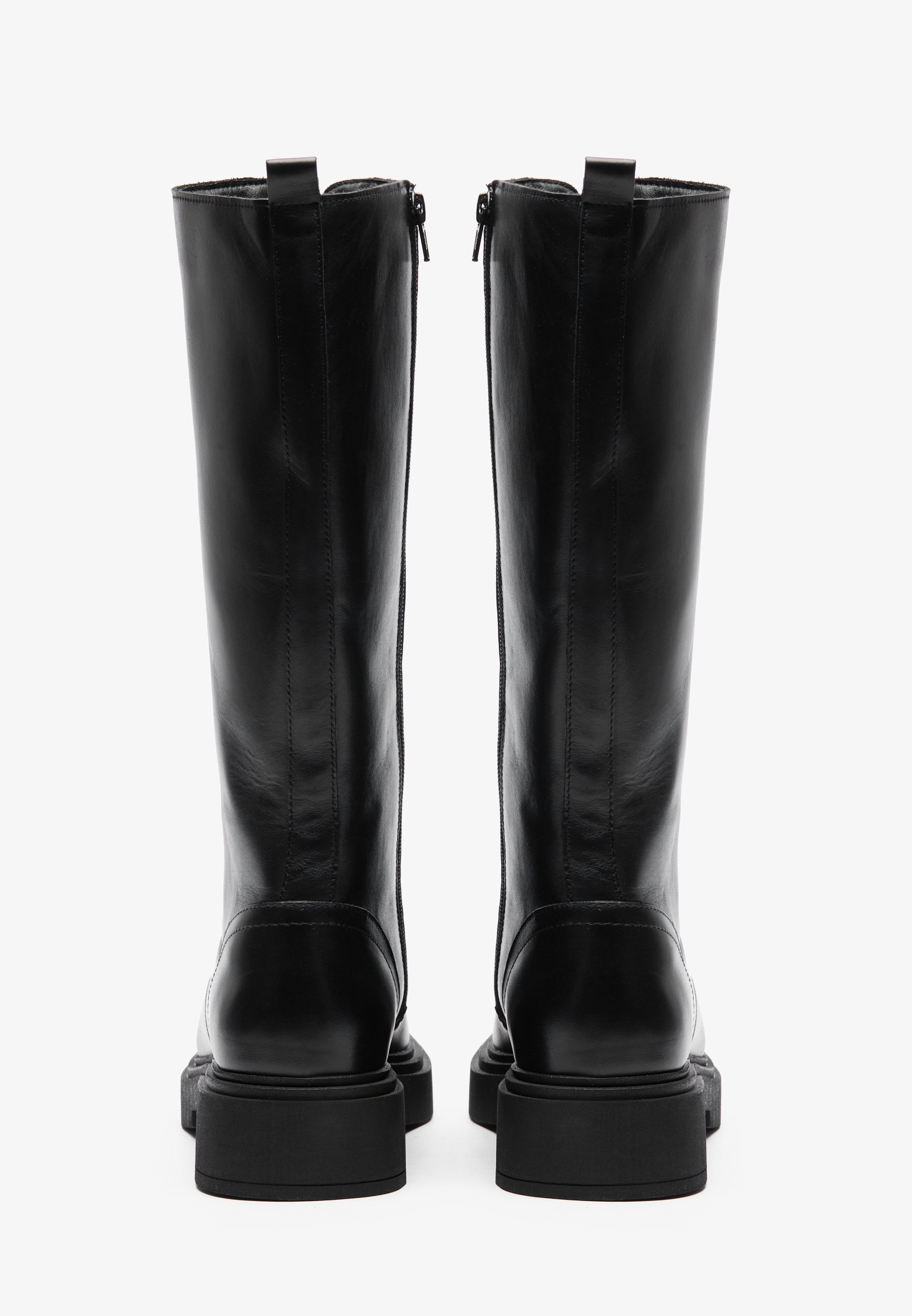 Bottines Zign en cuir à lacets - noires