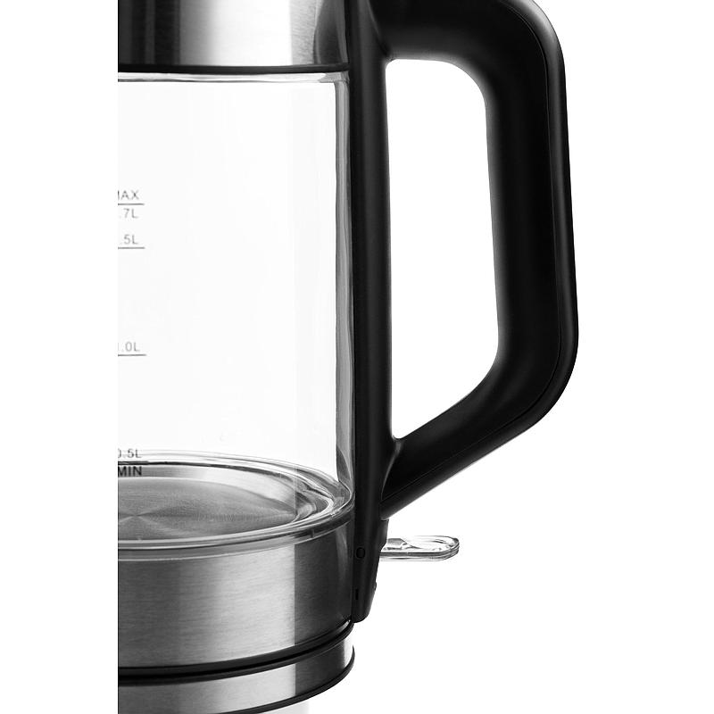 Cuisine Wasserkocher 1,7 l, Glas/Edelstahl, Cuisine