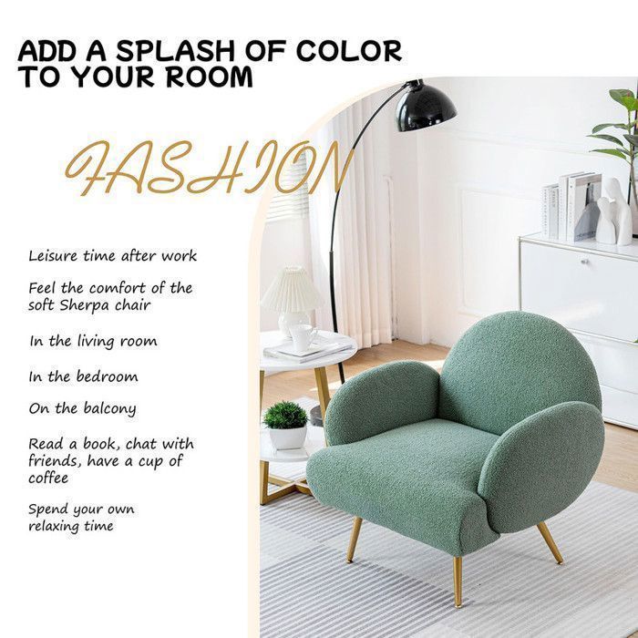 Sillón moderno, sillón individual, sofá verde