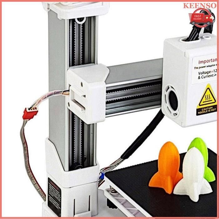 Impresora 3D pequeña KEENSO, impresora 3D de multiplexación por división de frecuencia, impresora de alto rendimiento, enchufe europeo, color blanco.