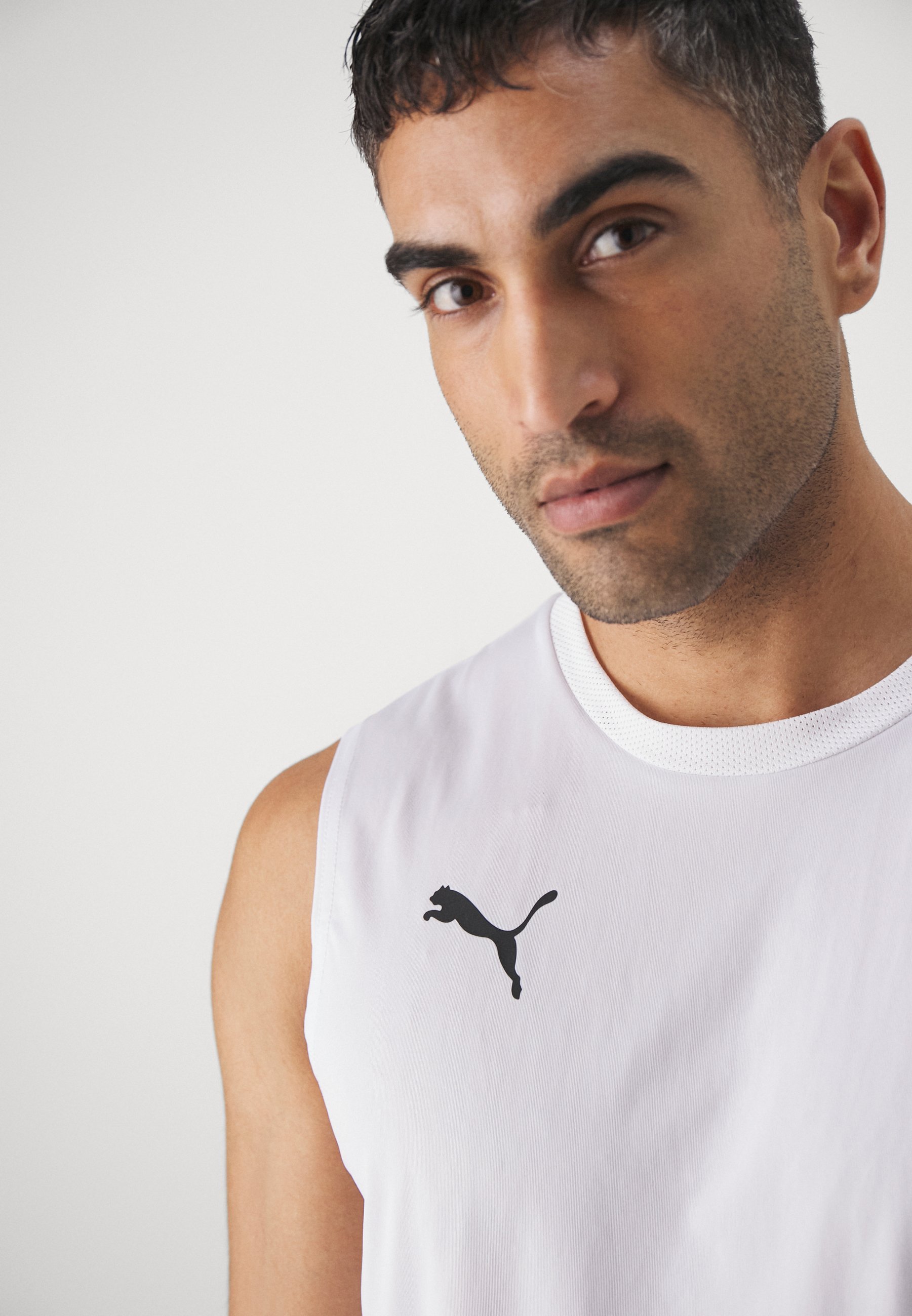 Puma TEAMGOAL mouwloos topje - wit/zwart/veergrijs