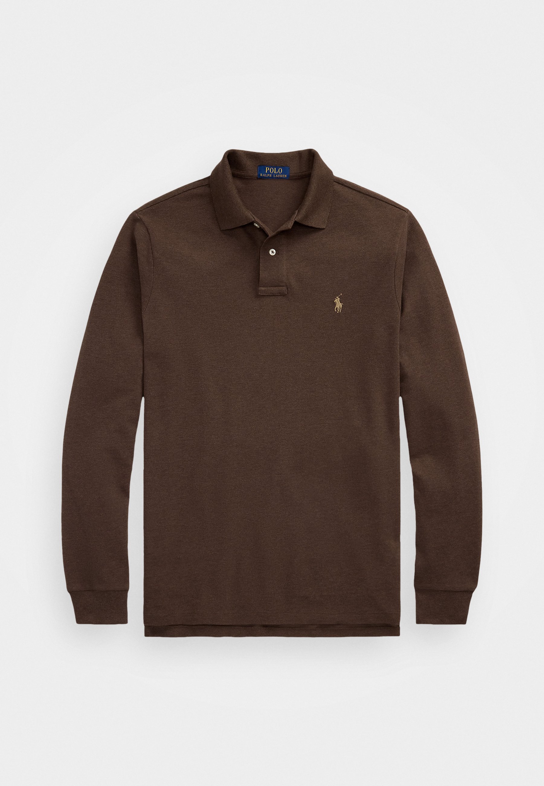 Polo Ralph Lauren LONG SLEEVE - Maglia a maniche lunghe - marrone noce mélange