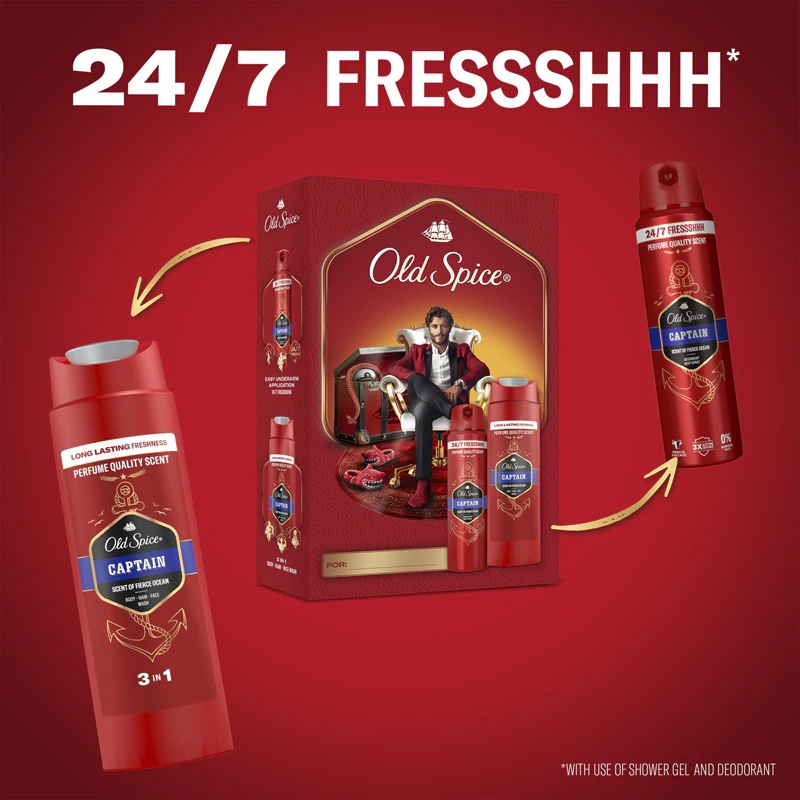 „Old Spice Captain Gentleman Set“ dovanų rinkinys vyrams