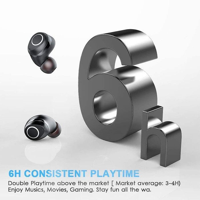 Ecouteur Bluetooth, Ecouteur sans Fil Hi-FI Stéréo IPX6 Etanche, Oreillette Bluetooth 5.0 avec Mini Étui de Chargement Rapide et