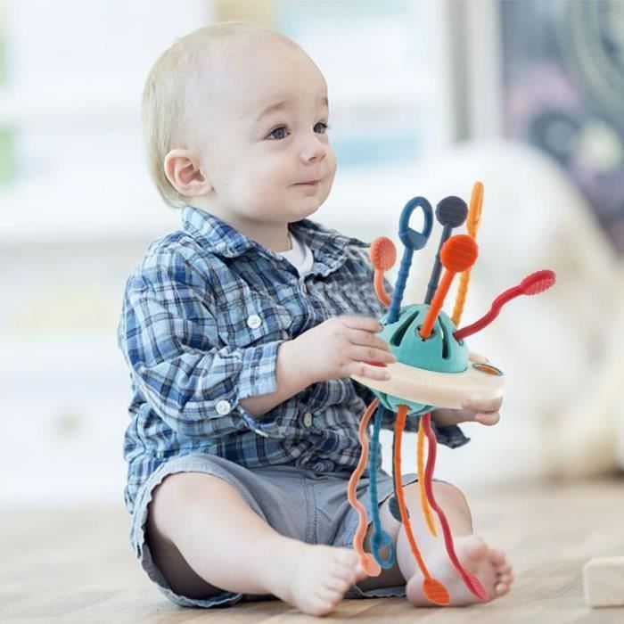 Juguetes sensoriales para bebés de 12 a 18 meses, juguetes Montessori con forma de ovni hechos de silicona de grado alimenticio para bebés de 1 año en adelante.