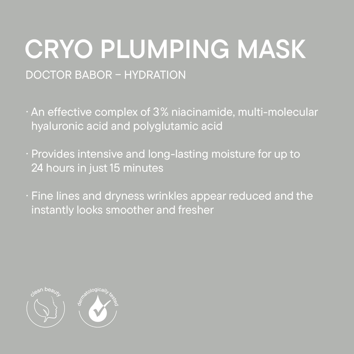 BABOR Tuchmaske DOCTOR BABOR Cryo Plumping Maske - 1 Stück