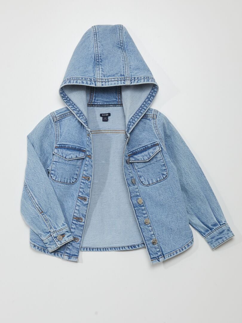 Spijkerjas met capuchon - BLAUW