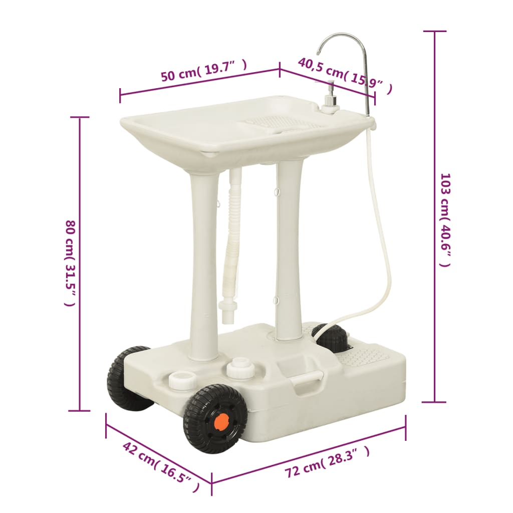 Assistance au lavage des mains Vidaxl