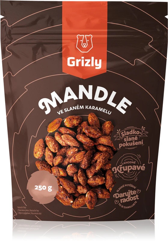 Grizly sūdytos karamelės migdolai