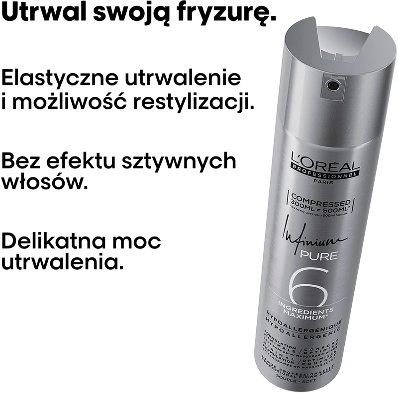 Lak na vlasy L'Oréal Professionnel Infinium Pure