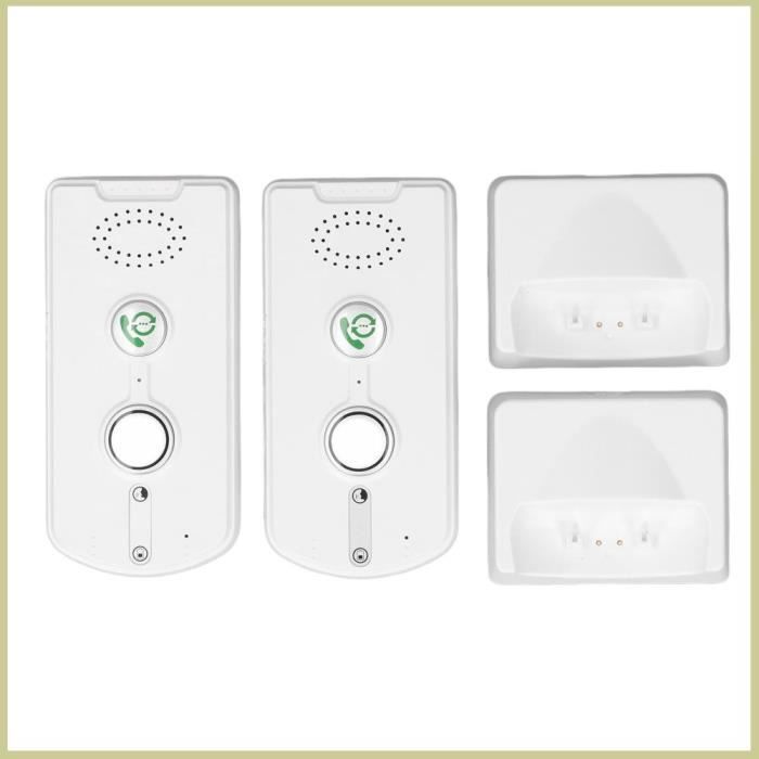 Intercomunicador de voz bidireccional Cocosity, intercomunicador de voz bidireccional para personas mayores, sistema manos libres, hardware de oficina, blanco y negro.