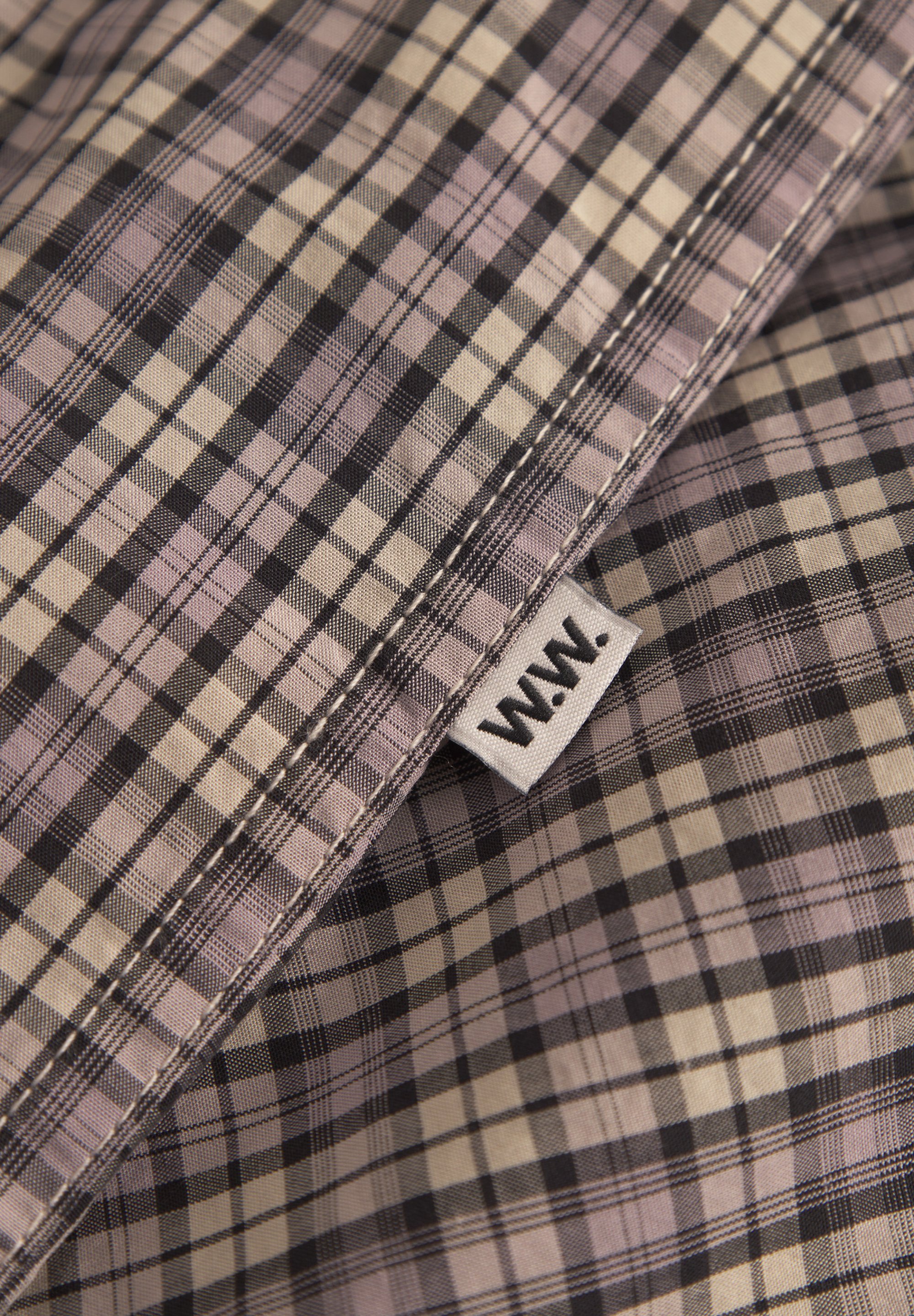 WOOD WOOD CARTER CHECK - Camicia - minimal a quadri grigi