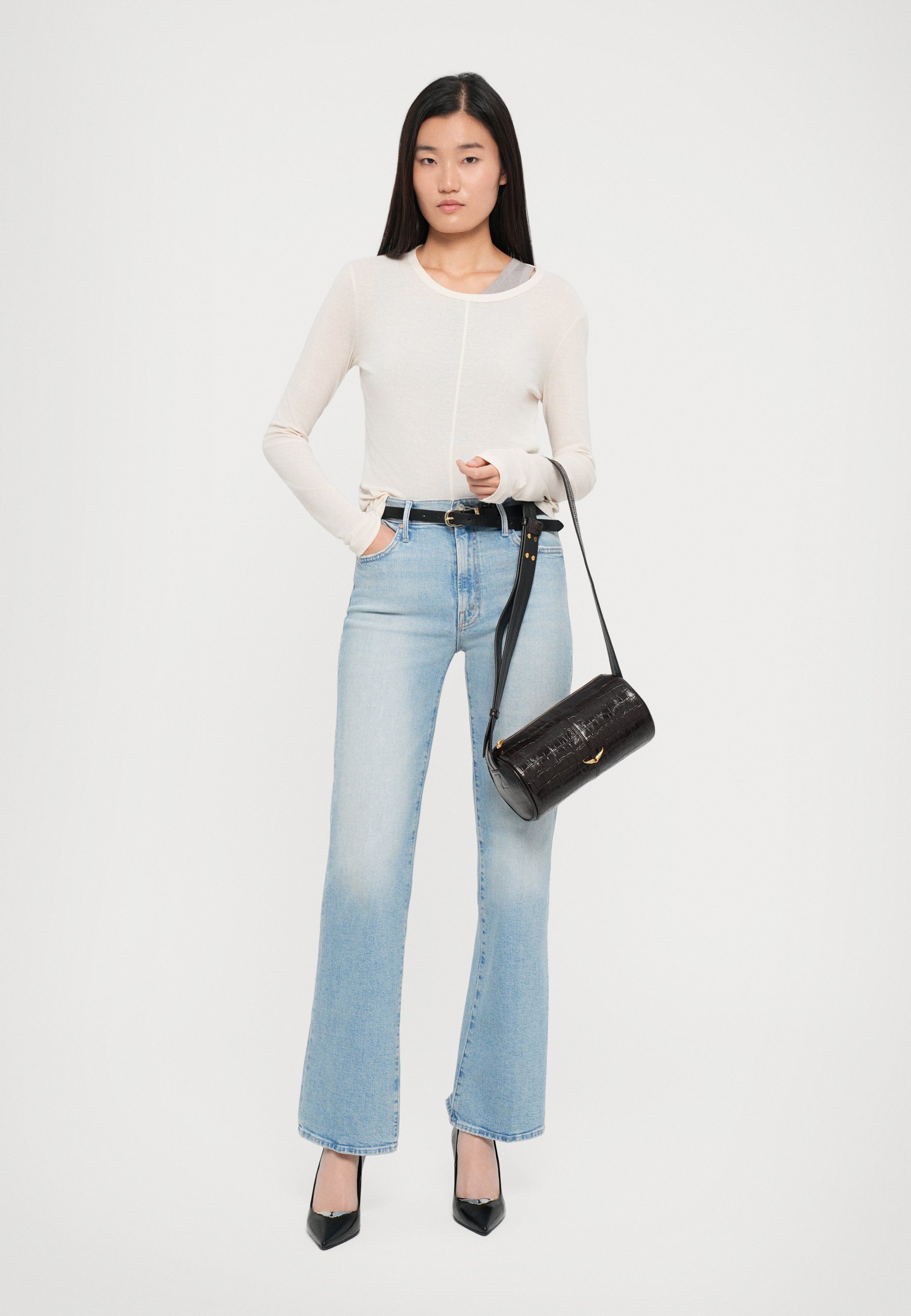 Mother THE KICK IT SUPERIOR - Rechte jeans - lichtblauwe denim