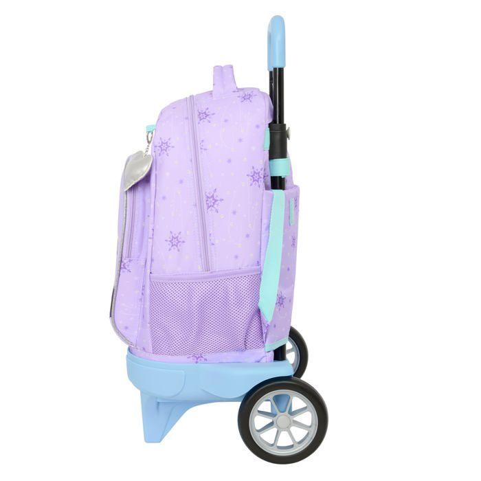 Mochila infantil con ruedas - Safta - Compacta - Desmontable - 33x22x45 cm - Lila - Poliéster resistente