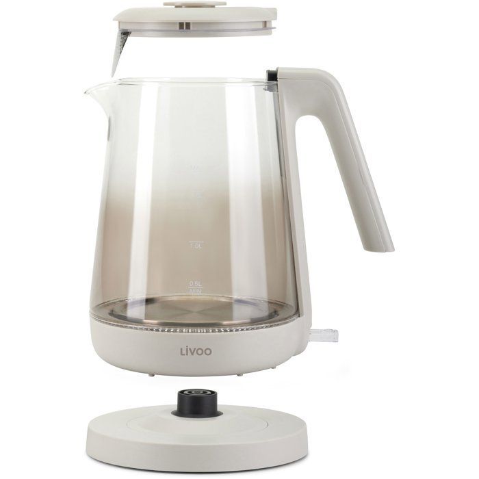 Waterkoker - LIVOO - DOD216G - 2200 W - 1,7 L - Glas / Grijs