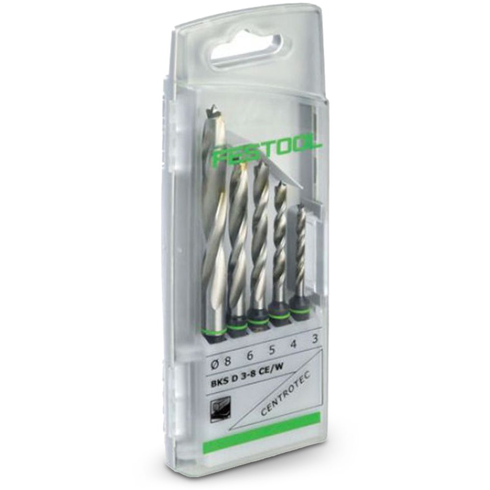 FESTOOL CENTROTEC Zentrierbohrer-Set 3-8 mm – 5-teilig