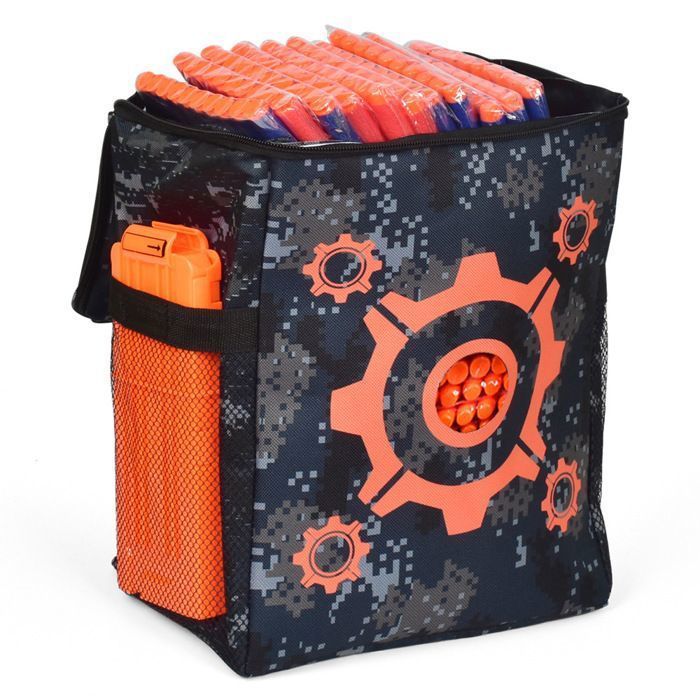 2windeal® opbergtas voor Nerf N-Strike Elite/Mega/Rival blasters + magazijnen, pijltjes en een polsbandje voor het doelwit