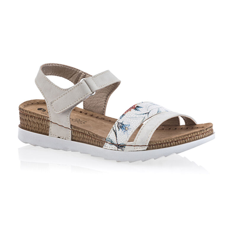 Sandalias beige para mujer / Zapatos de punta abierta
