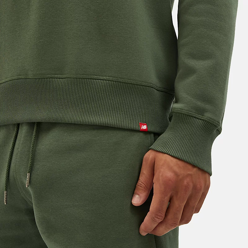 Bluza z okrągłym dekoltem Homme NB Small Logo Crew Sweat - GŁĘBOKA OLIWKOWA ZIELEŃ