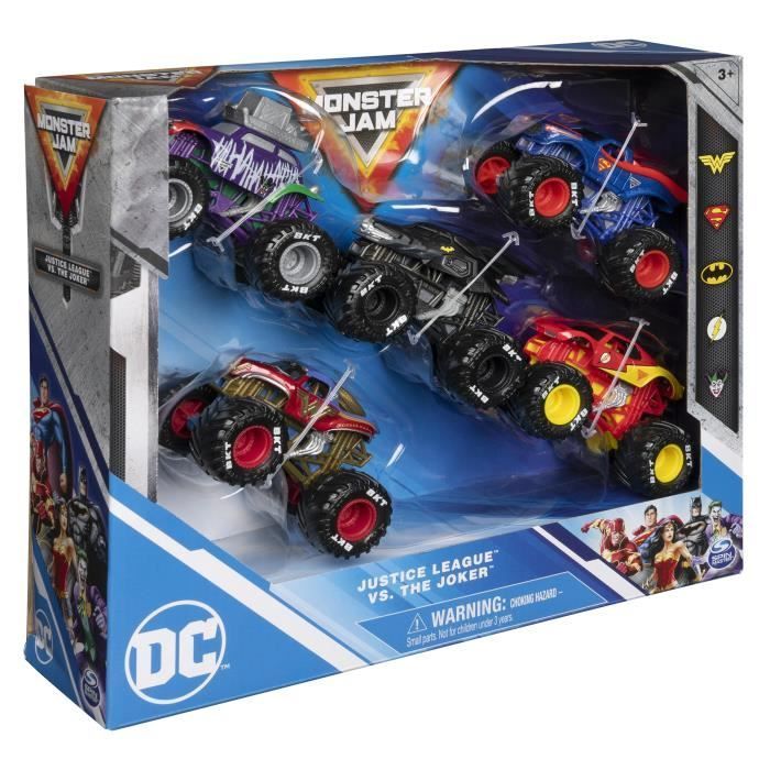 PACK OF 5 1:64 SCALE DIE-CAST VEHICLES DC COMICS Monster Jam