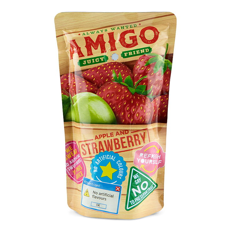 Amigo Fruitdrink 8x200 ml Amigo aardbei
