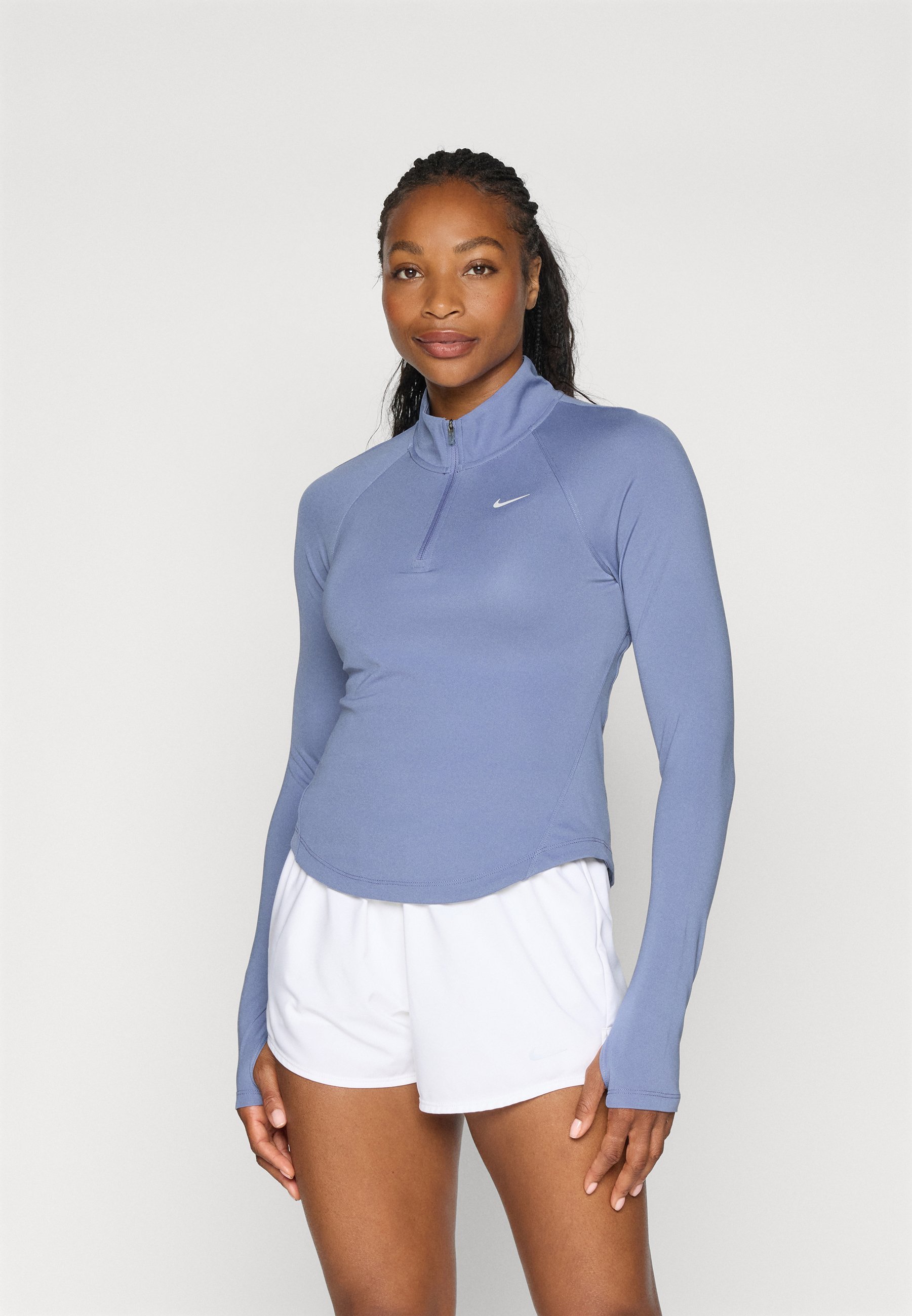 Nike Performance TEMPO TOP - Top met lange mouwen - wereld indigo/wit