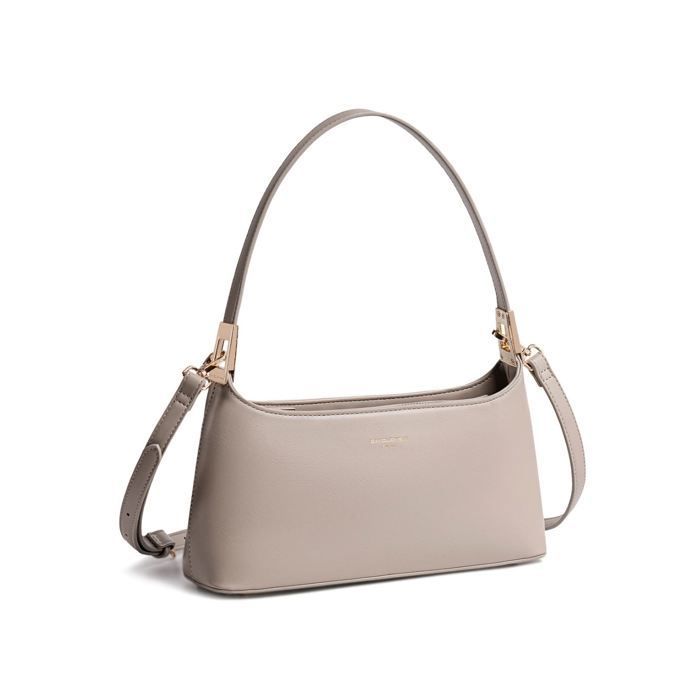 David Jones - Bolso pequeño de hombro de piel sintética para mujer - Marrón topo