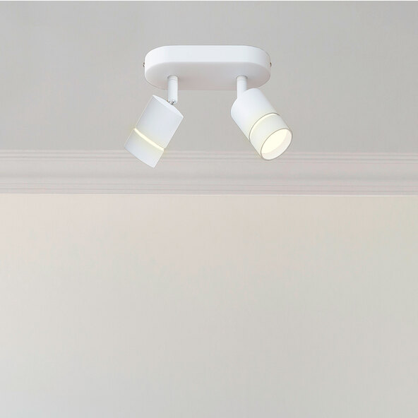 Spoturi LED inteligente Deckenstrahler Nalo alb+color, 2 spoturi